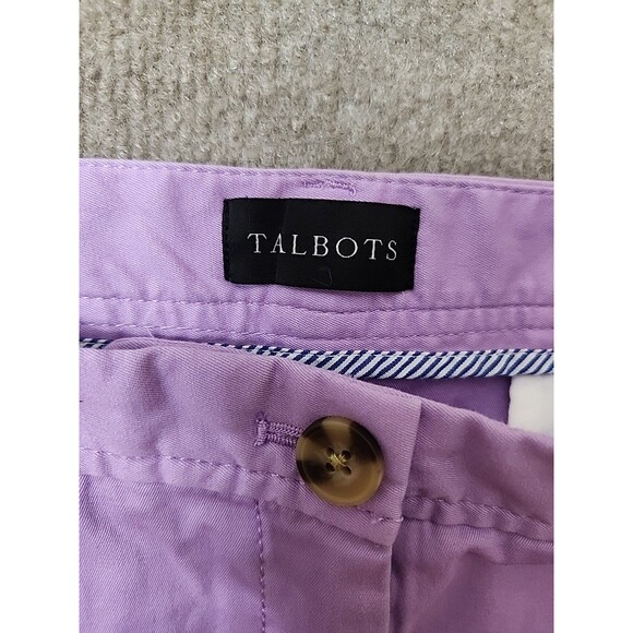TALBOTS Relaxed Chino Pants Blue Womens 14 Lavender Purple Stretch - Picture 6 of 9